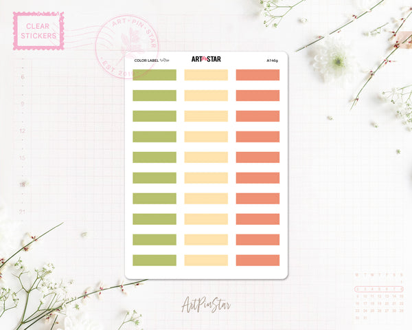 Color Label Clear Stickers