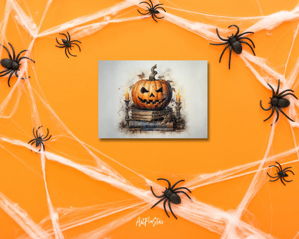 Vintage Halloween Pumpkin Custom Holiday Greeting Card