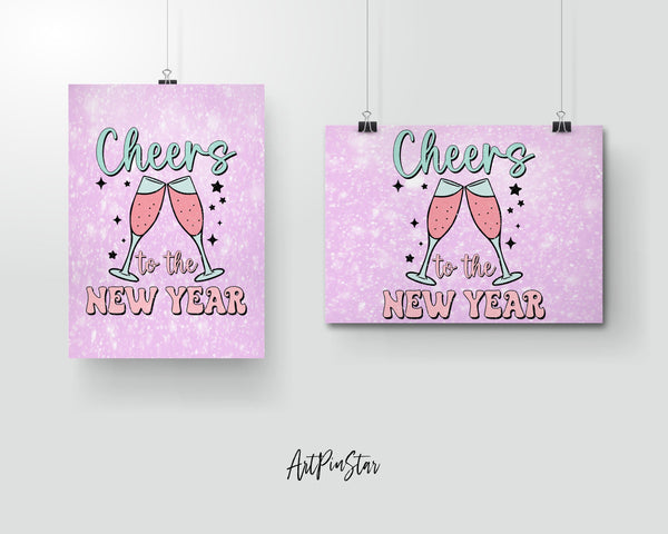 Cheers To The New Year New Year Customized Greeting Card