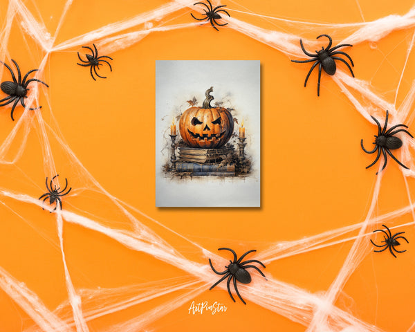 Vintage Halloween Pumpkin Custom Holiday Greeting Card