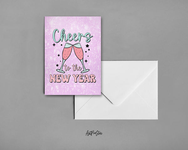 Cheers To The New Year New Year Customized Greeting Card