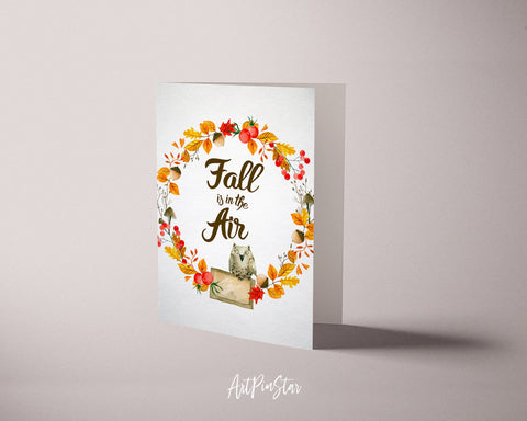 Fall is in the air Customizable Season Greeting Cards