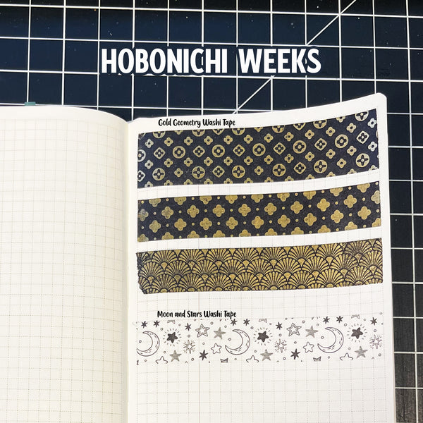 Moon and Stars Washi Tape for Journal Diary Planner, 1pc, 15m x 10m