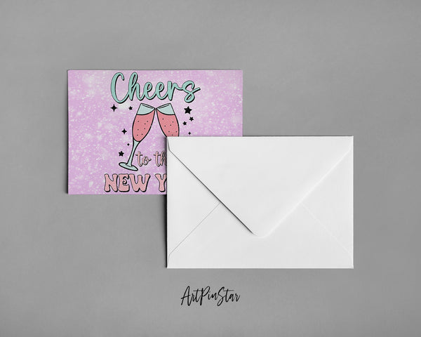 Cheers To The New Year New Year Customized Greeting Card