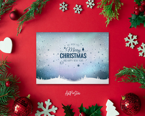 We wish you Merry Christmas and Happy New Year Personalized Holiday Greeting Card Gifts