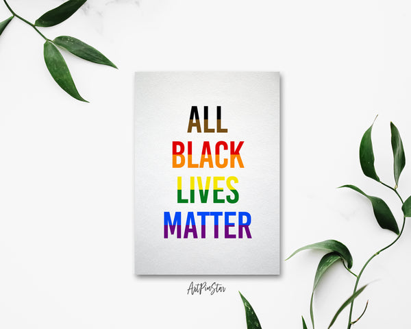 All Black Lives Matter LGBTQ Pride Cards