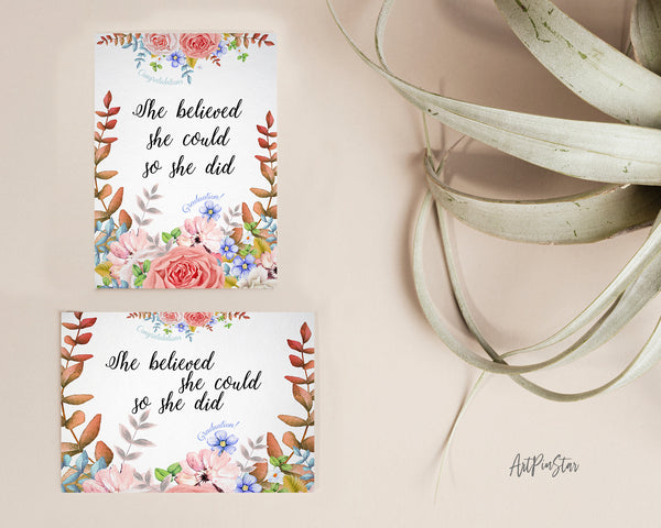 She believed she could so she did Graduation Personalized Achievement Gift Cards