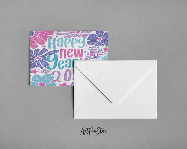 Boho Happy New Year 2025 Amazing Customized Greeting Card