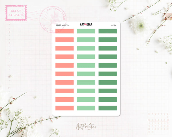 Color Label Clear Stickers