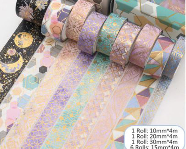 Plant Flower letter Washi Tape Journal Diary Planner, 30pcs/set, 10mm/15mm/20mm/30mm x 4m