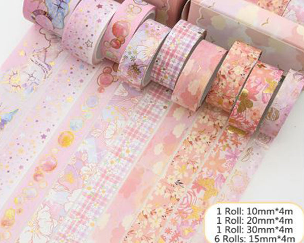 Plant Flower letter Washi Tape Journal Diary Planner, 30pcs/set, 10mm/15mm/20mm/30mm x 4m