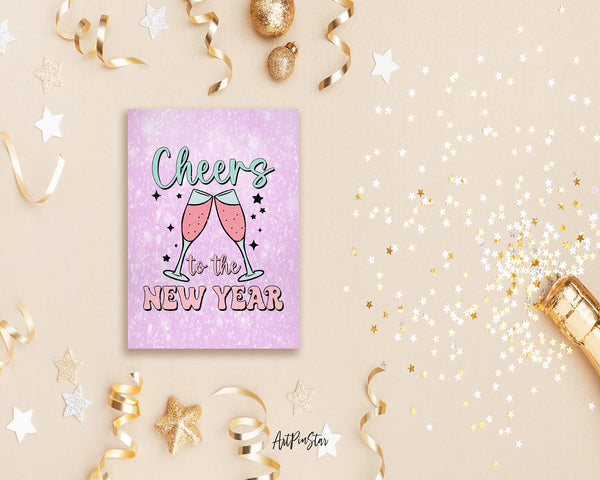 Cheers To The New Year New Year Customized Greeting Card