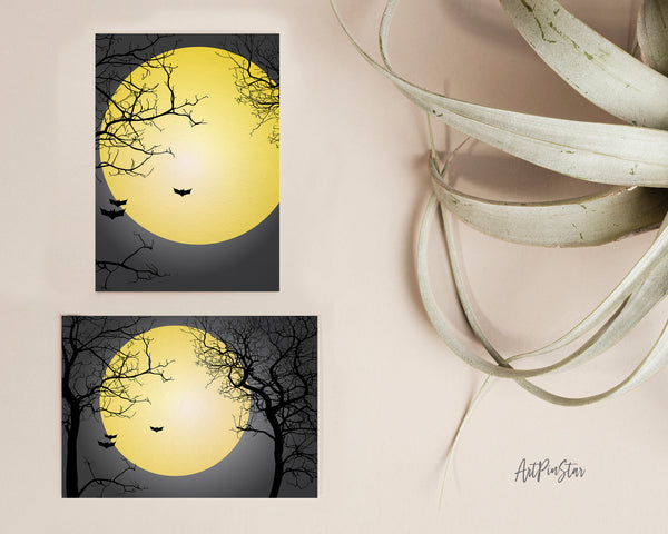 Halloween Party Full Moon Custom Holiday Greeting Card