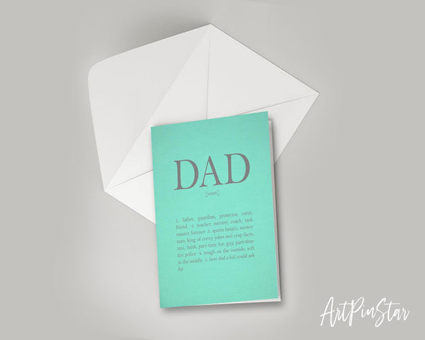 Dad meaning Father's Day Occasion Greeting Cards