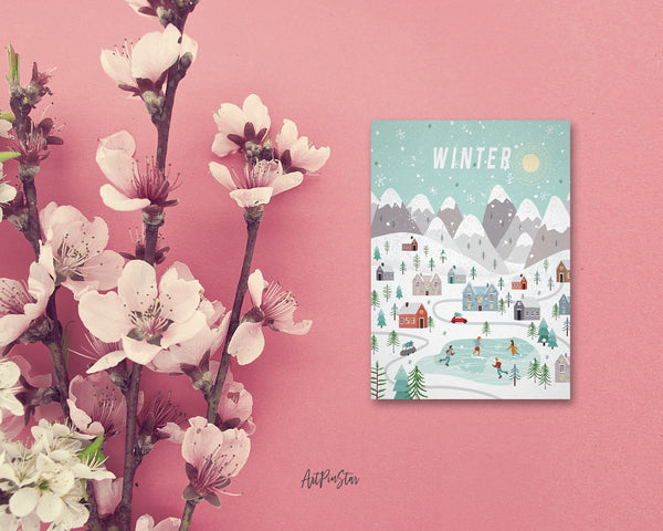 Seasonal Trees Spring Customizable Season Greeting Cards