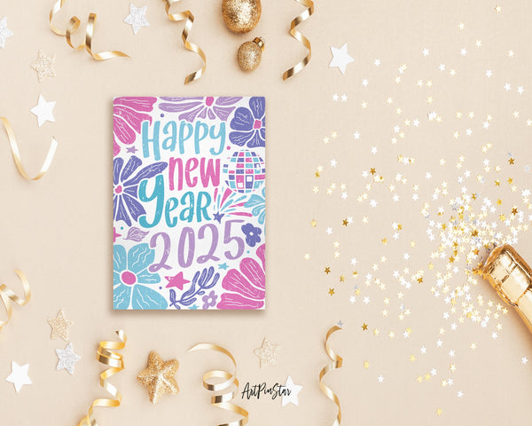 Boho Happy New Year 2025 Amazing Customized Greeting Card