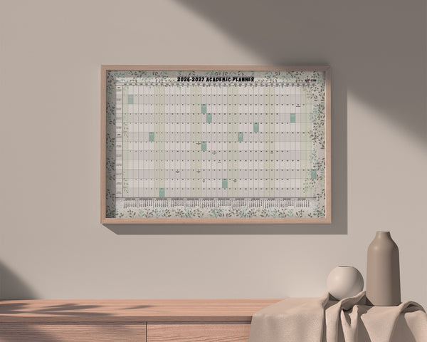 2025-26 Academic Schedule Customizable Yearly Wall Calendar