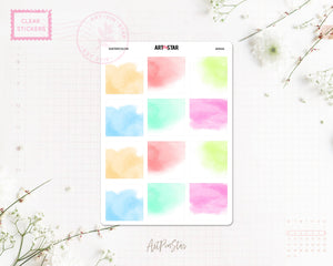 A064b | Watercolor Background Mini Fullbox, A6