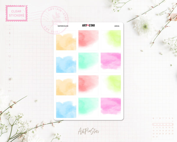 A064b | Watercolor Background Mini Fullbox, A6