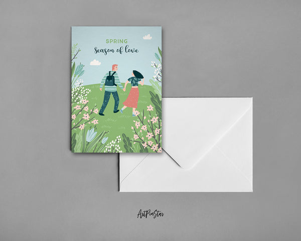 Spring Season of Love Customizable Season Greeting Cards