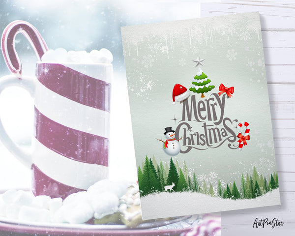 Merry Christmas Tree Personalized Holiday Greeting Card Gifts