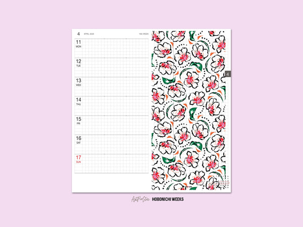 Artistic Flower Brush Stroke Personalized Vellum Dashboard