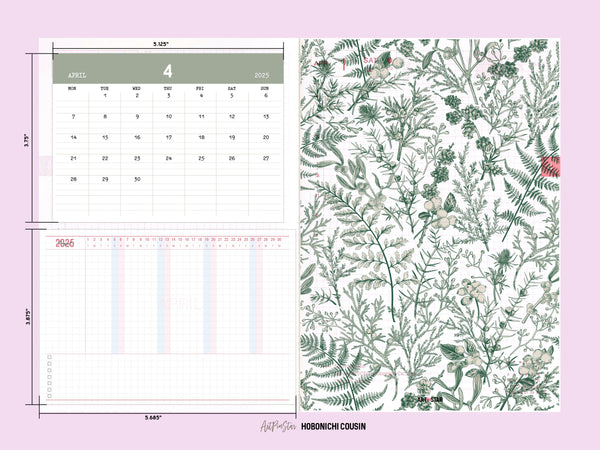 Botanical Coniferous Branches, Plants and Berries Personalized Vellum Dashboard