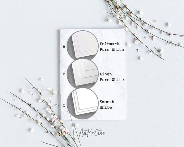 Joy to the world Black & White Personalized Holiday Greeting Card Gifts