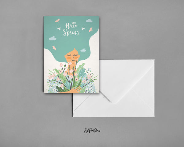 Hello Spring Customizable Season Greeting Cards