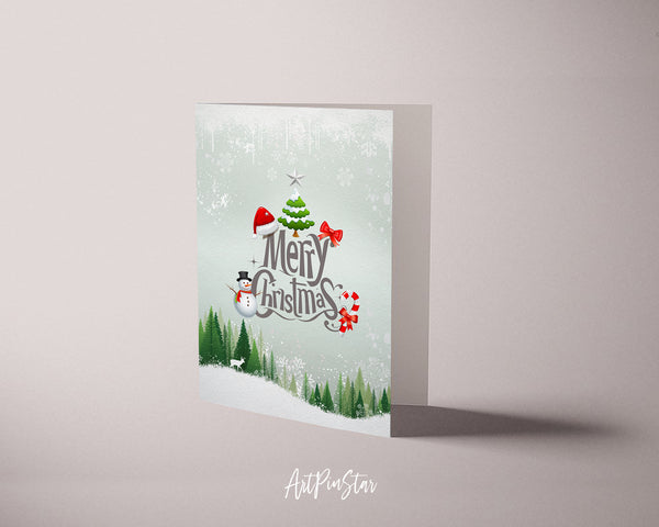 Merry Christmas Tree Personalized Holiday Greeting Card Gifts