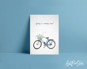 Spring is coming soon Customizable Season Greeting Cards