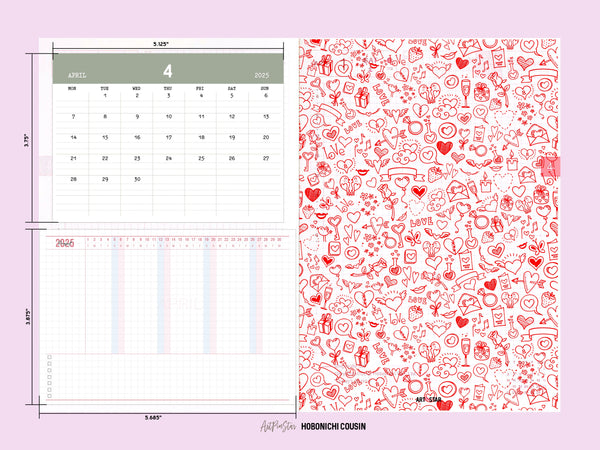 Love and Hearts Doodles Personalized Vellum Dashboard