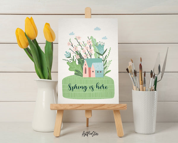 Spring is here Customizable Season Greeting Cards