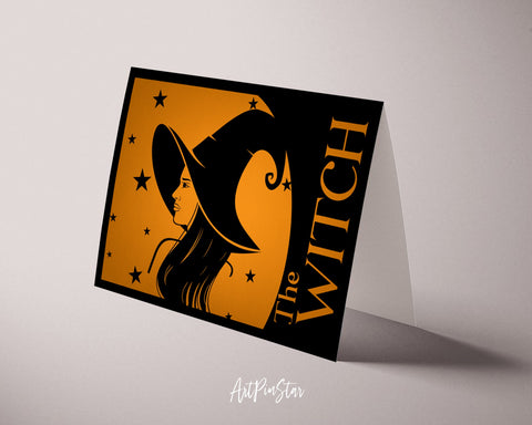 The Witch Halloween Custom Holiday Greeting Card