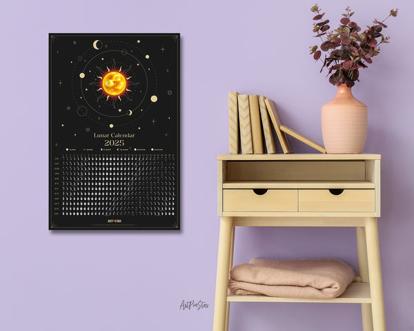 2025 Astrological Moon Phase Customizable Yearly Wall Calendar