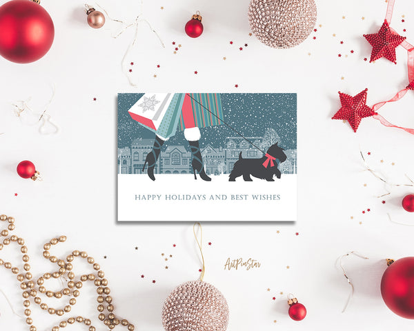 Happy Holidays and Best Wishes Personalized Holiday Greeting Card Gifts