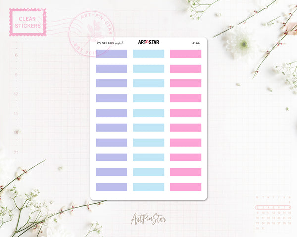 Color Label Clear Stickers