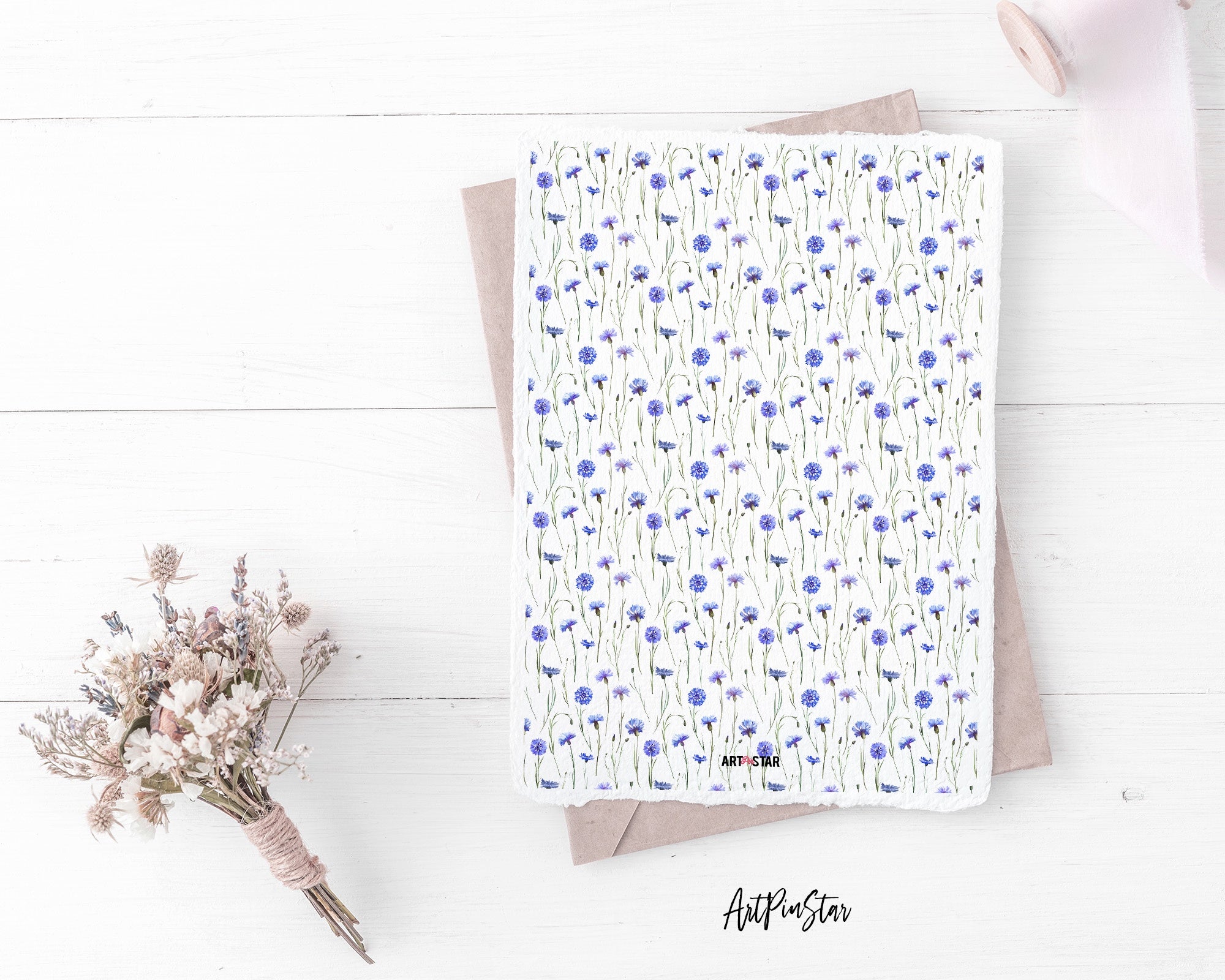 Cornflowers Personalized Vellum Dashboard