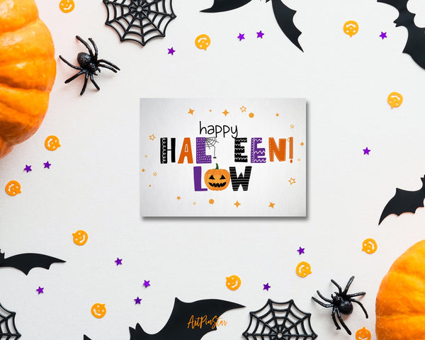 Happy Halloween Spider Custom Holiday Greeting Card