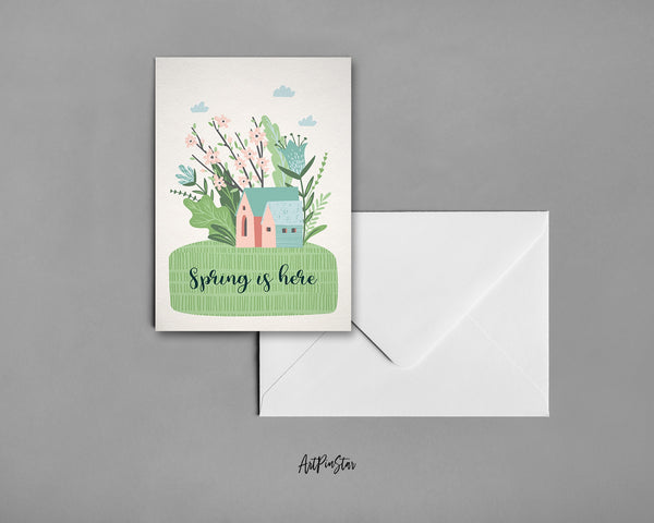 Spring is here Customizable Season Greeting Cards