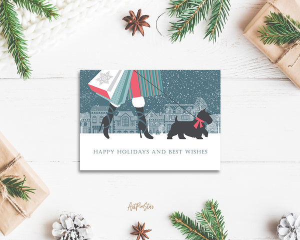 Happy Holidays and Best Wishes Personalized Holiday Greeting Card Gifts