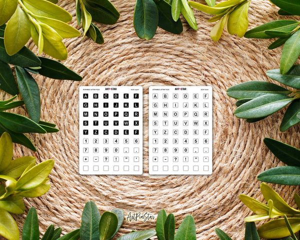 Scrabble Letter Tiles White Stickers