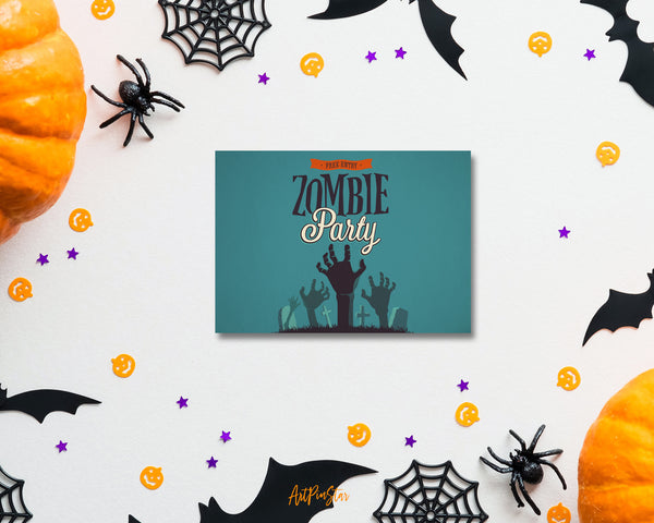 Zombie Party Tombstone Custom Holiday Greeting Card