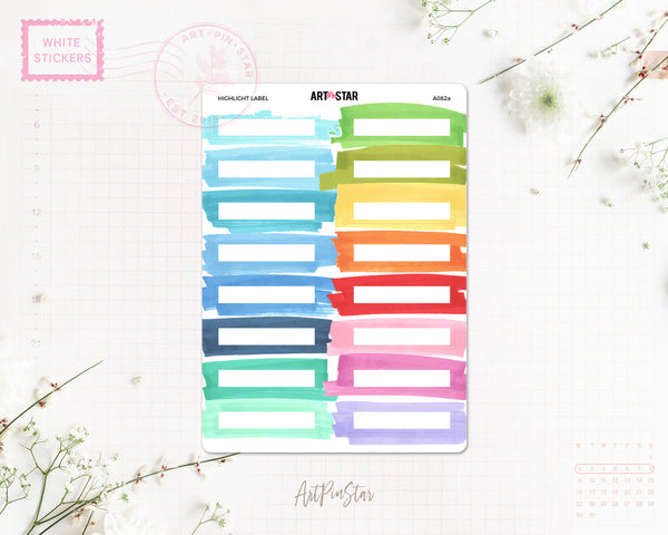 A082a | Watercolor Highlight Label, Free