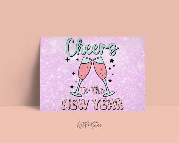 Cheers To The New Year New Year Customized Greeting Card