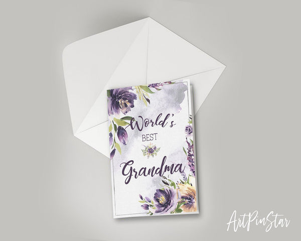World's best grandma Grandparents Occasion Greeting Cards