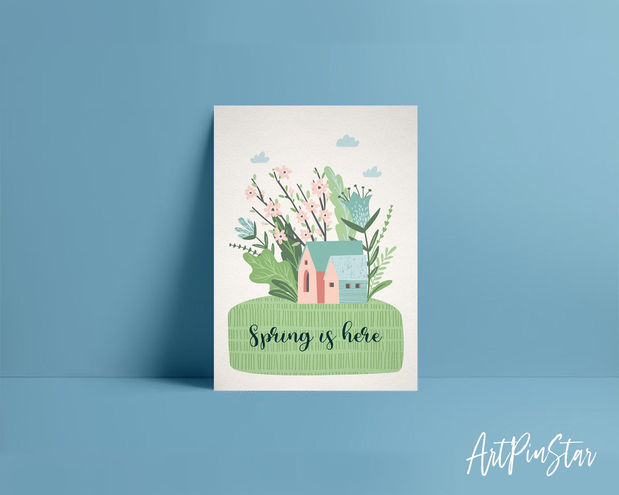 Spring is here Customizable Season Greeting Cards