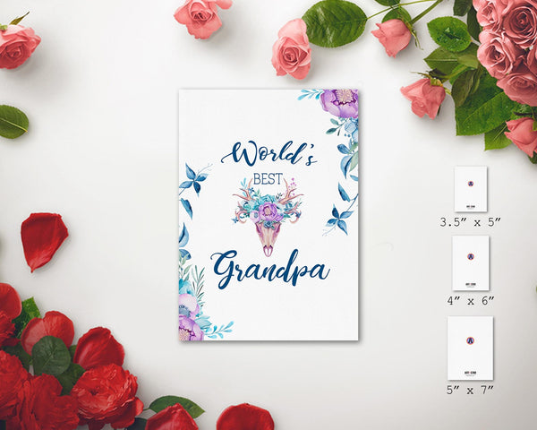 World's best grandpa Grandparents Occasion Greeting Cards