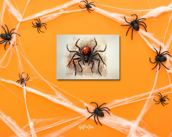 Vintage Halloween Spider Web Custom Holiday Greeting Card