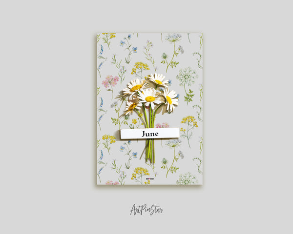 Pink Tansy Pansies Wildflower Personalized Vellum Dashboard